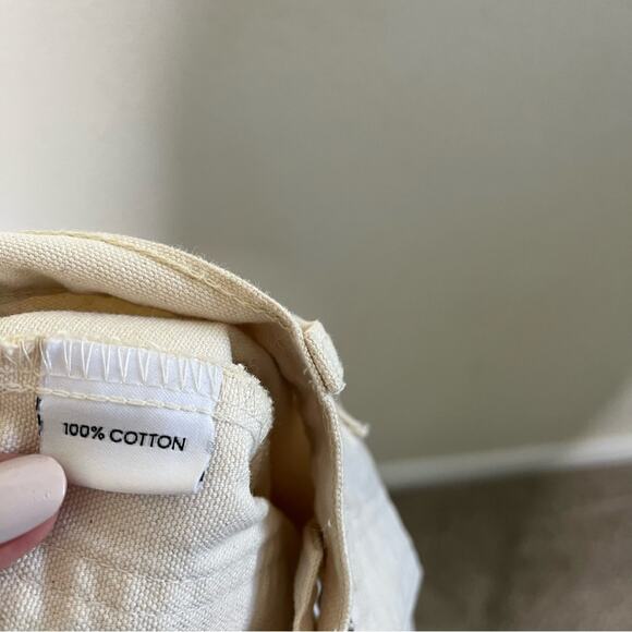 Lykke Wullf Perfected Ranch Pant Cream Canvas Paint Splatter Womens Size 4 - Picture 10 of 10